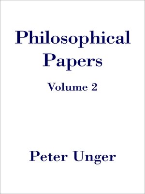 cover image of Philosophical Papers